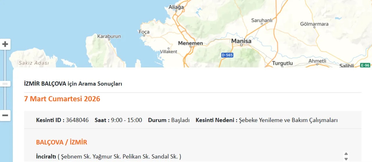 İzmirde (Buca, Çeşme, Bergama...)elektrikler ne zaman gelecek? GDZ 7 Mart elektrik kesintisi programı