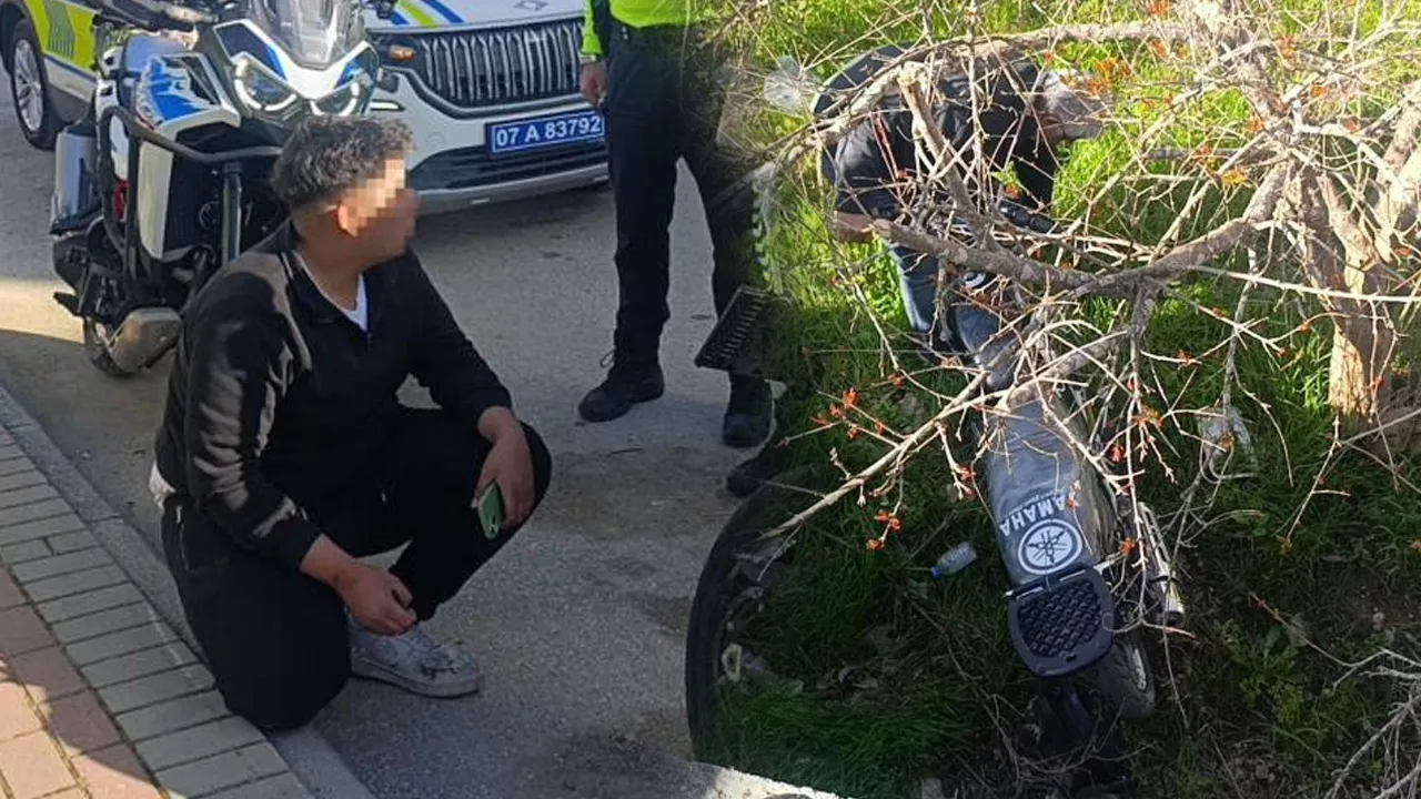 Polisi görünce motosikleti bahçeye attı! Cezadan kurtulamadı