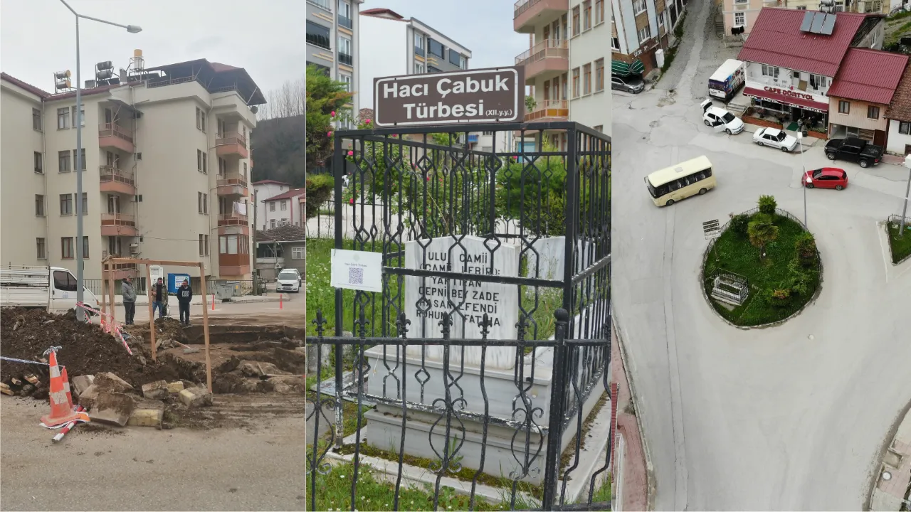 Yol ortasında kalan tarihi mezar için restorasyon süreci başladı