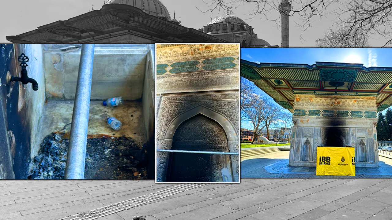 İstanbul’un göbeğindeki 300 yıllık Osmanlı mirası Tophane Çeşmesi'ni yaktılar!