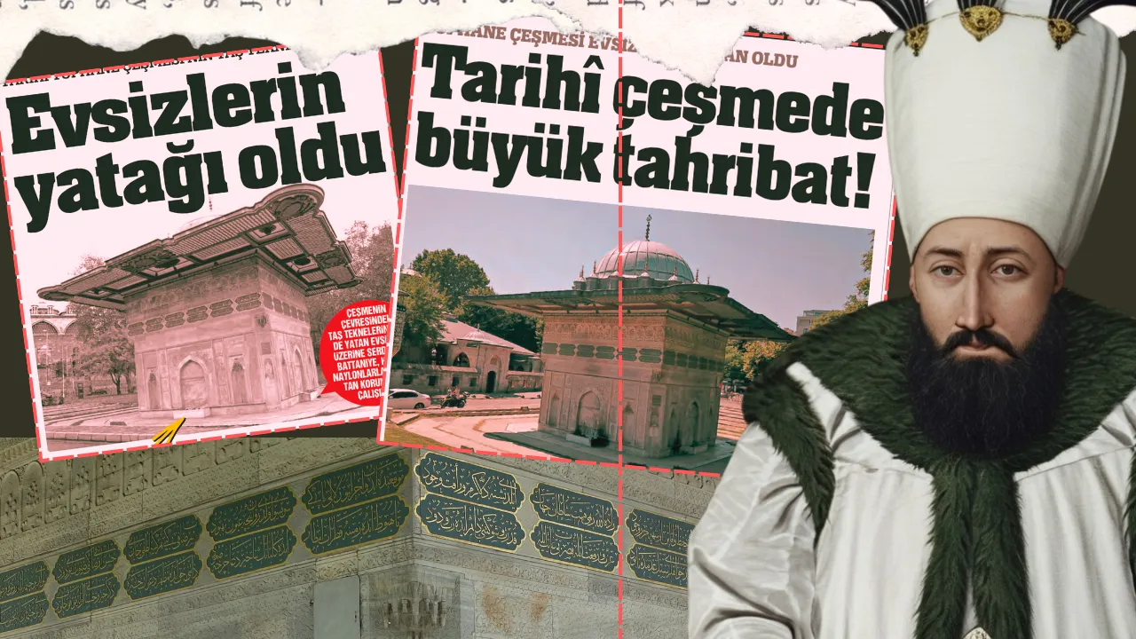 Suyu engellendi, evsizlere yatak oldu! Tophane Çeşmesi'nin başına gelenler  görseli