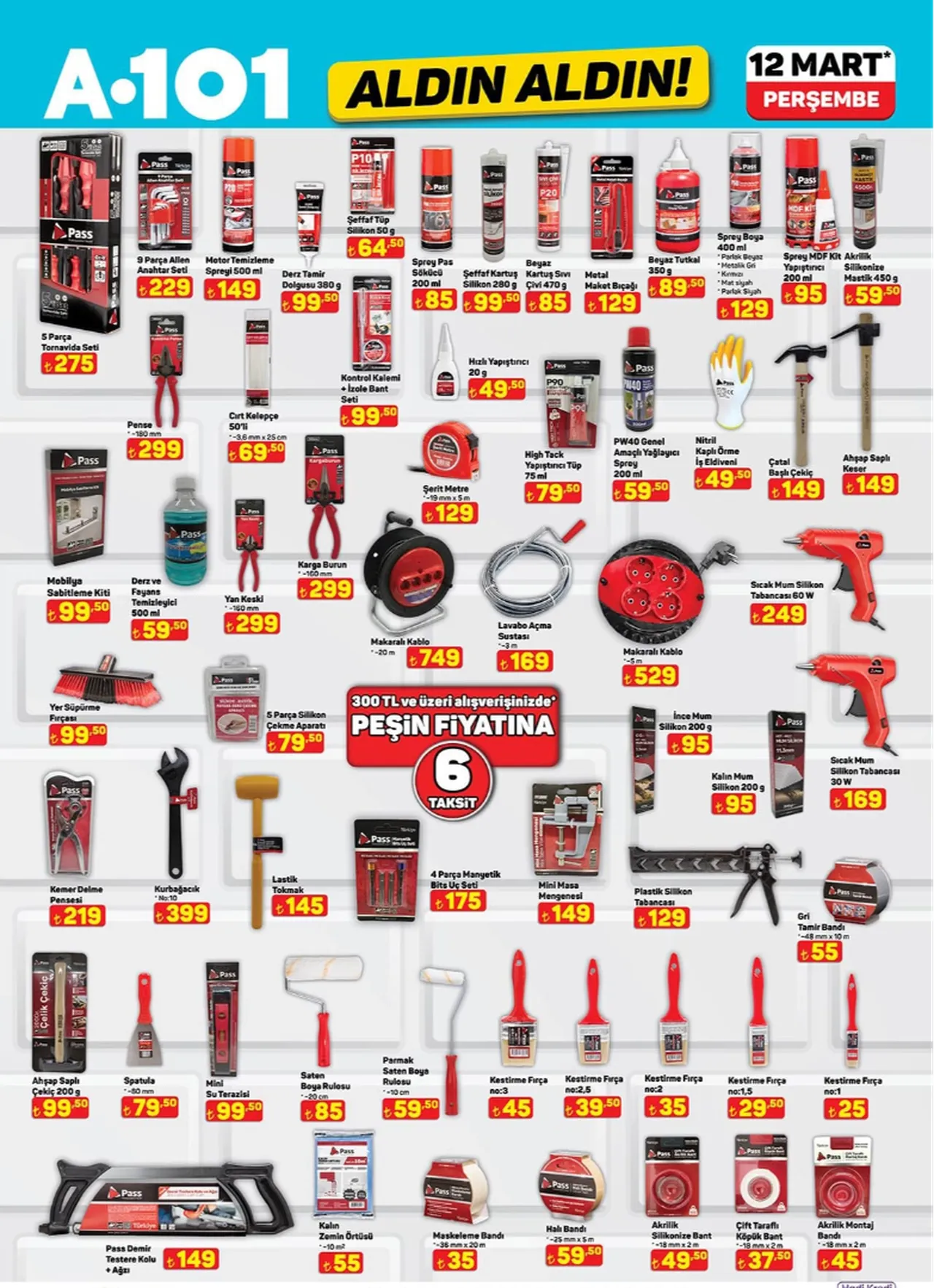 A101 12 Mart 2026 indirimli ürünler listesi: Mopedden ankastre sete, kamptan ev gereçlerine tüm katalog