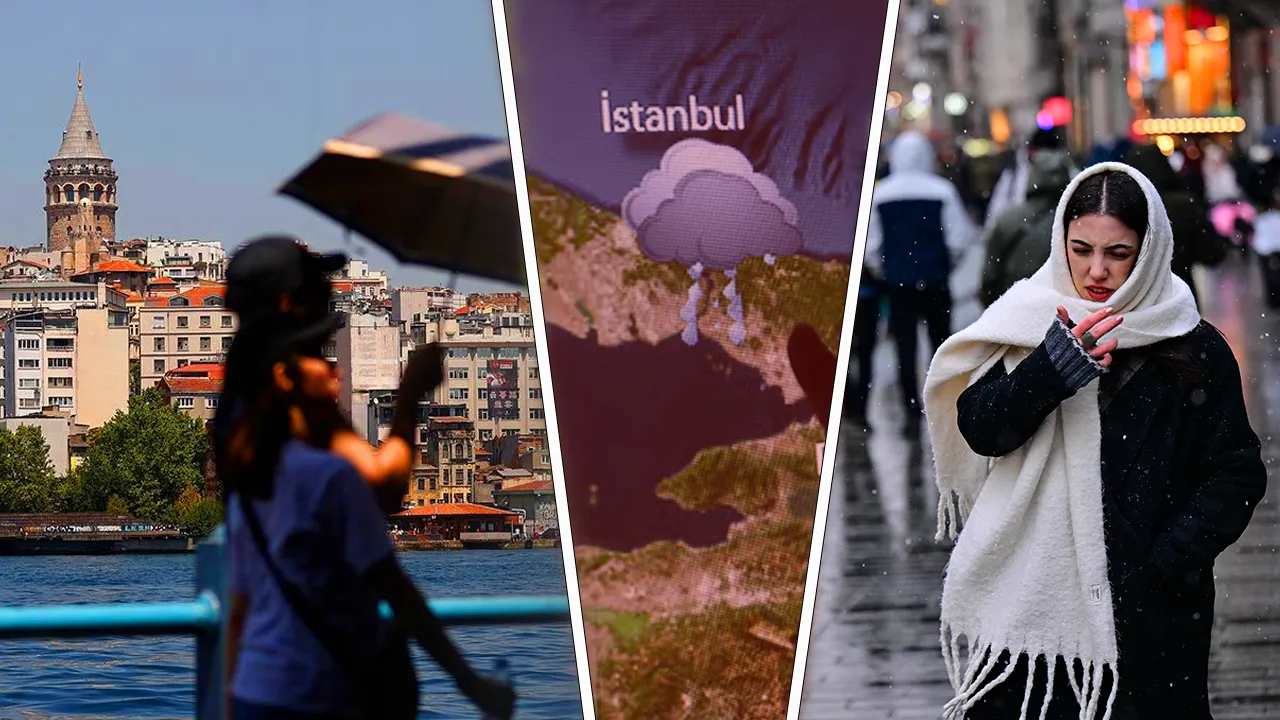 AKOM saat verdi! İstanbul’da bir günde iki mevsim, öğlen 19 derece, akşam sağanak yağış var 