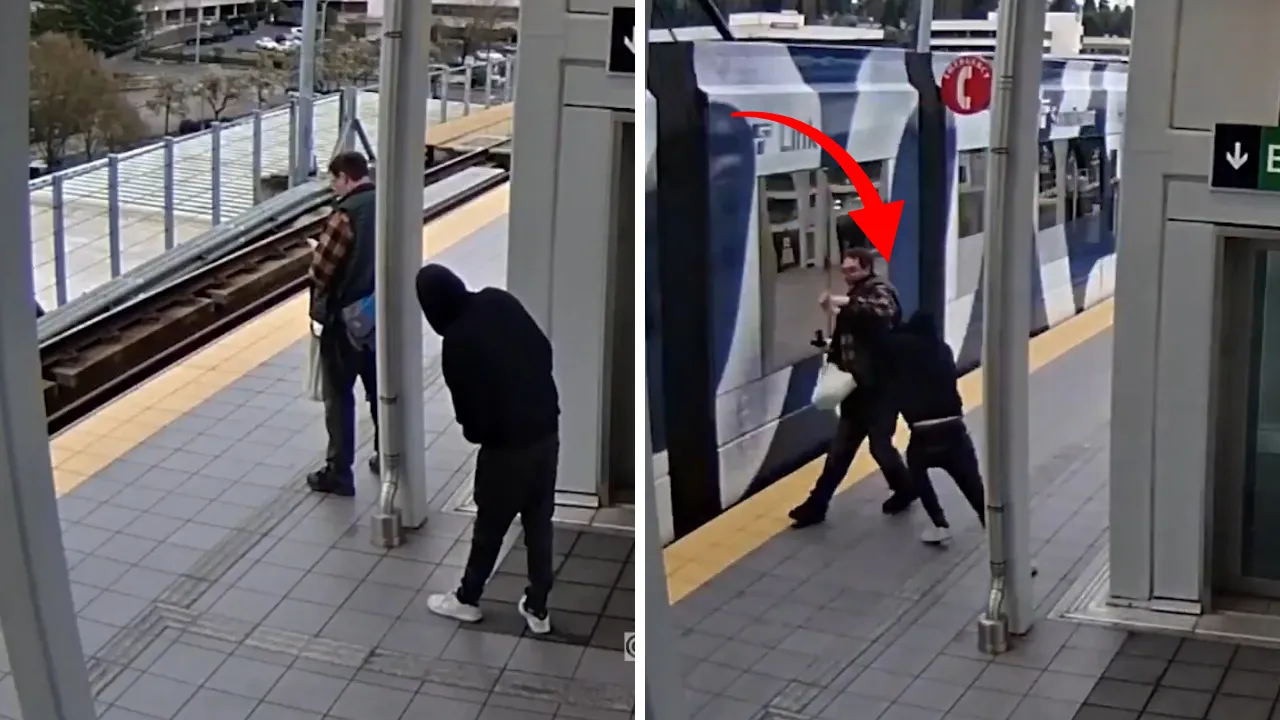 Metro istasyonunda korku dolu anlar! Hiç tanımadığı adamı arkasından raylara itti