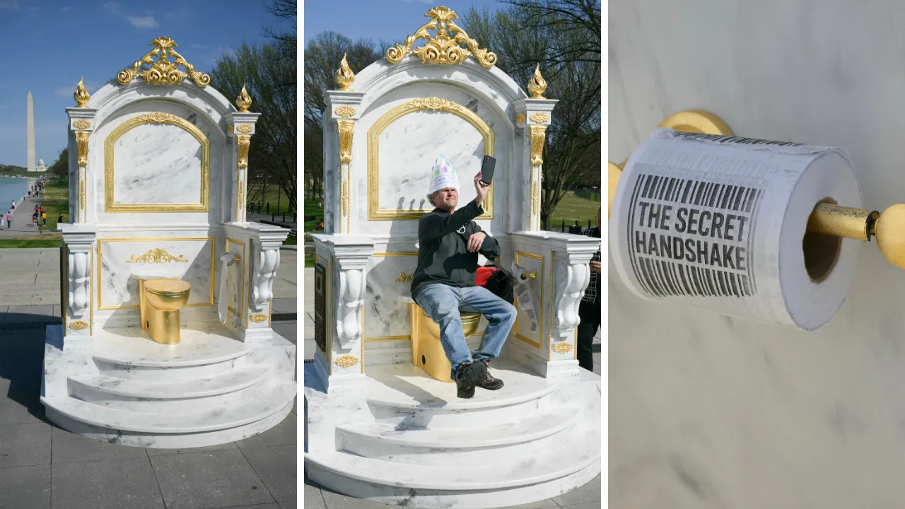 Washington'un göbeğinde 'altın tuvalet' krizi! Asılan levha ise Trump'ı çıldırtacak