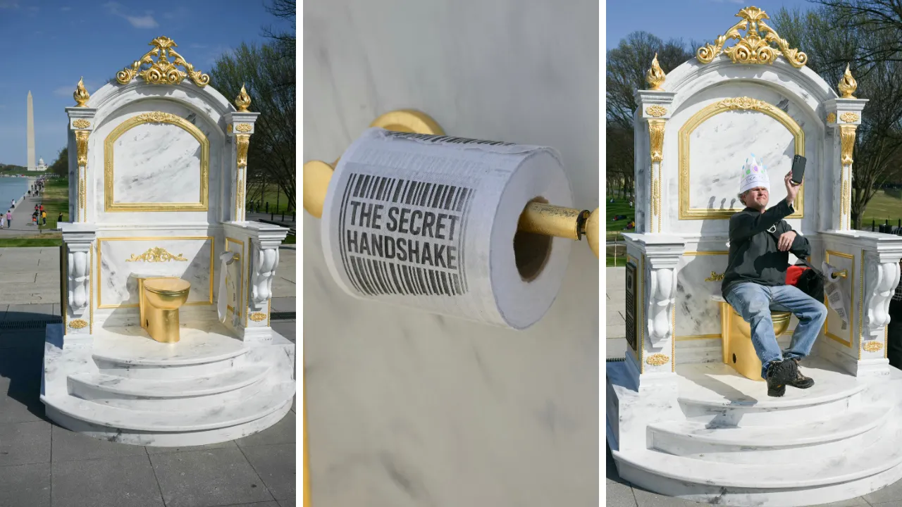 Washington'un göbeğinde 'altın tuvalet' krizi! Asılan levha ise Trump'ı çıldırtacak