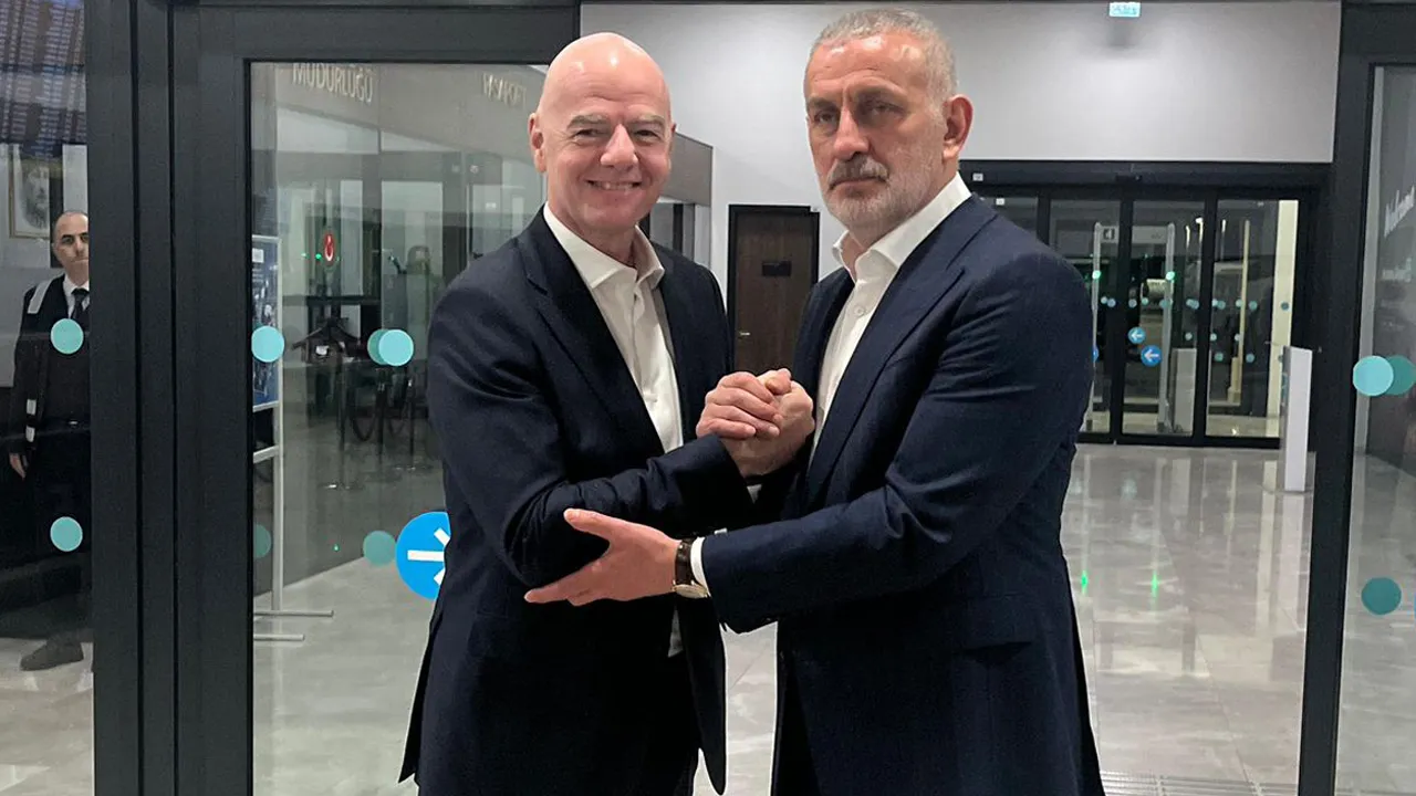 FIFA Arena projesi için İstanbul ziyareti: Infantino'yu Hacıosmanoğlu karşıladı