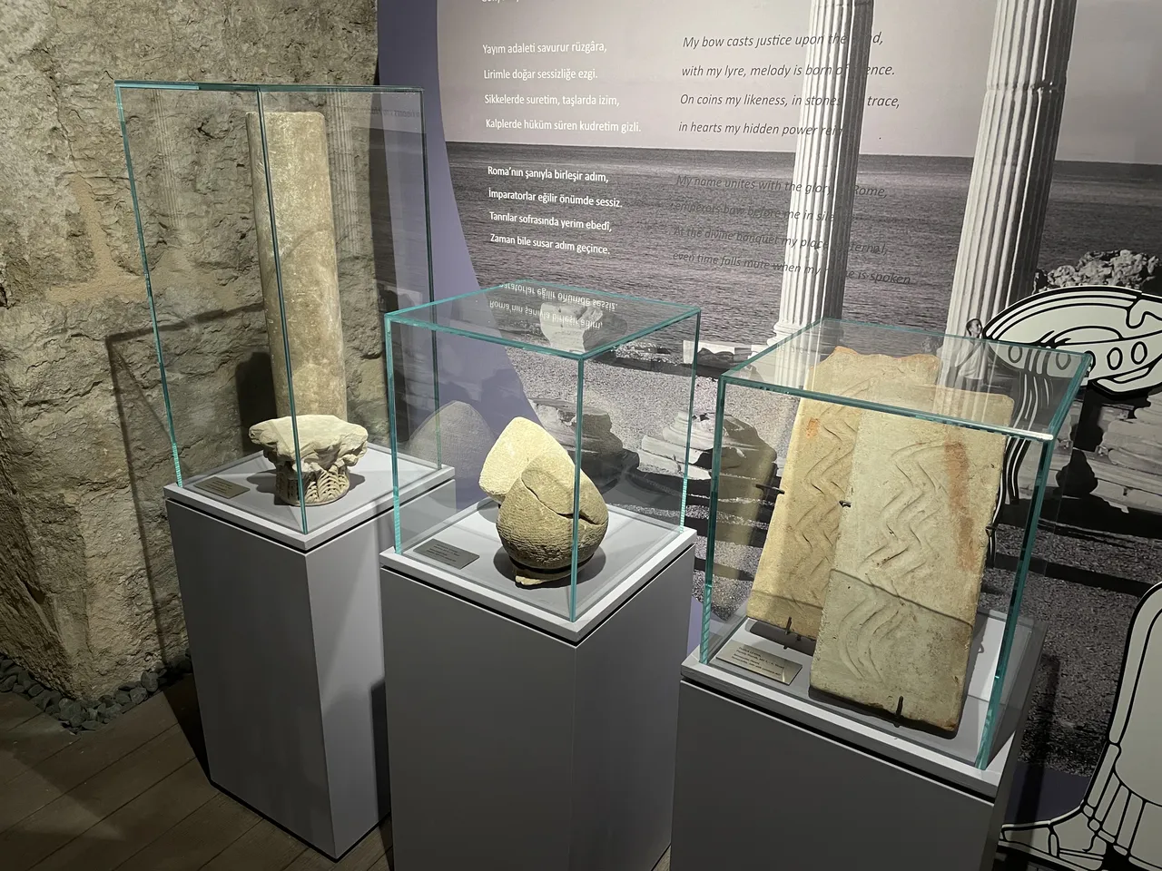 Antalya’daki Side Arif Müfid Mansel Arkeoloji Müzesi’nden bir görünüm, 8 Nisan 2026. (Fotoğraf: Koray Erdoğan)