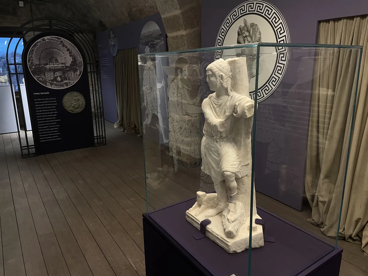 Antalya’daki Side Arif Müfid Mansel Arkeoloji Müzesi’nden bir görünüm, 8 Nisan 2026. (Fotoğraf: Koray Erdoğan)