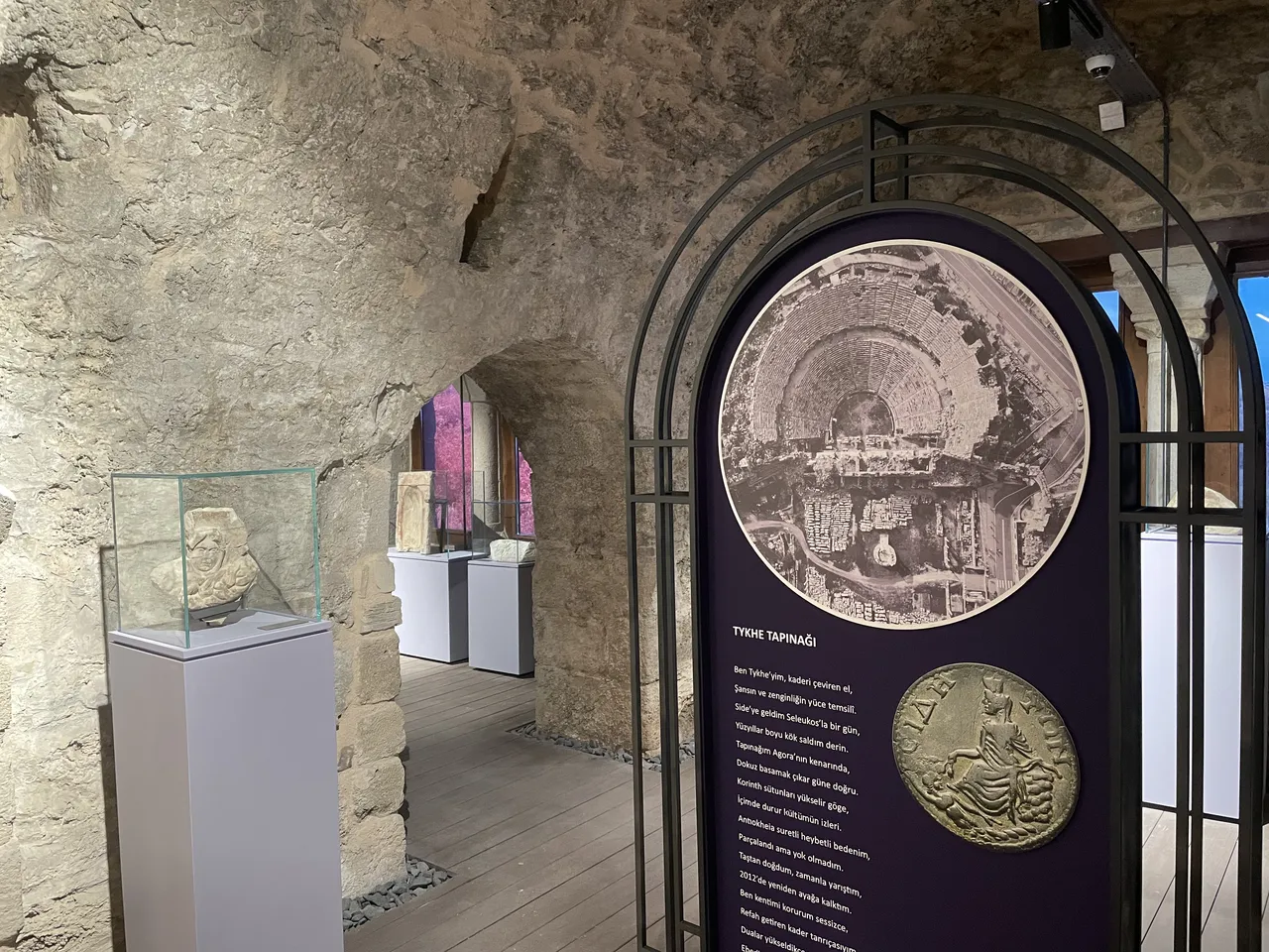 Antalya’daki Side Arif Müfid Mansel Arkeoloji Müzesi’nden bir görünüm, 8 Nisan 2026. (Fotoğraf: Koray Erdoğan)