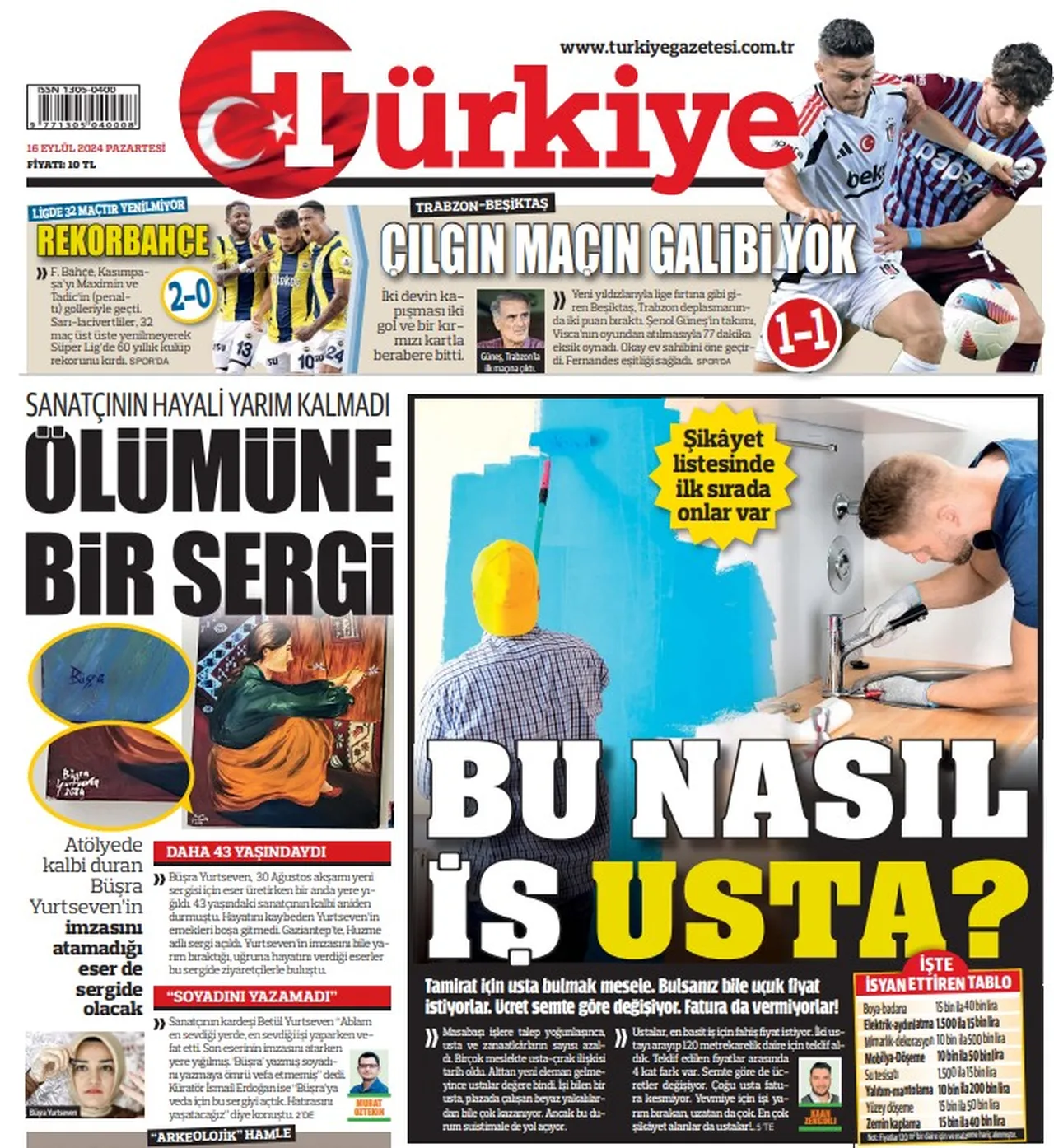 Türkiye Gazetesi, aynı sorunu 16 Eylül 2024'te de 'Bu nasıl iş usta?' başlığıyla gündeme taşımıştı.