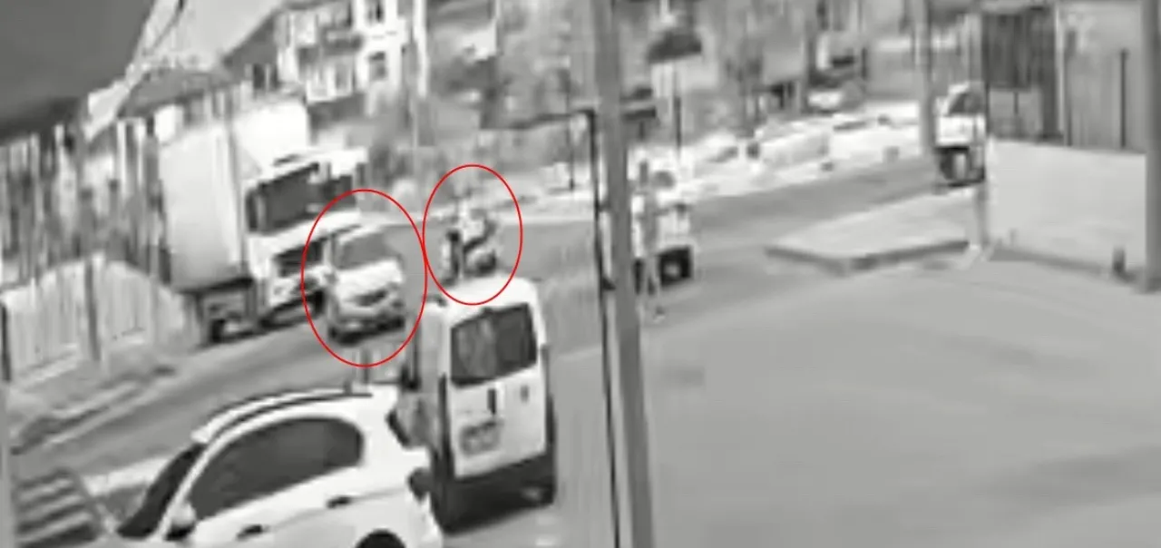 Tekirdağ'da yürekleri ağza getiren kaza! Otomobille çarpışıp motosikletten fırladı