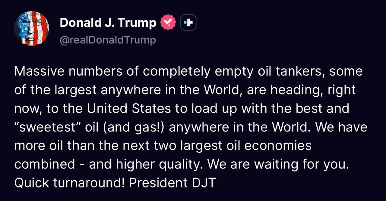 Trump'tan petrol devlerine çağrı! Sizi bekliyoruz, tankerleri doldurun"