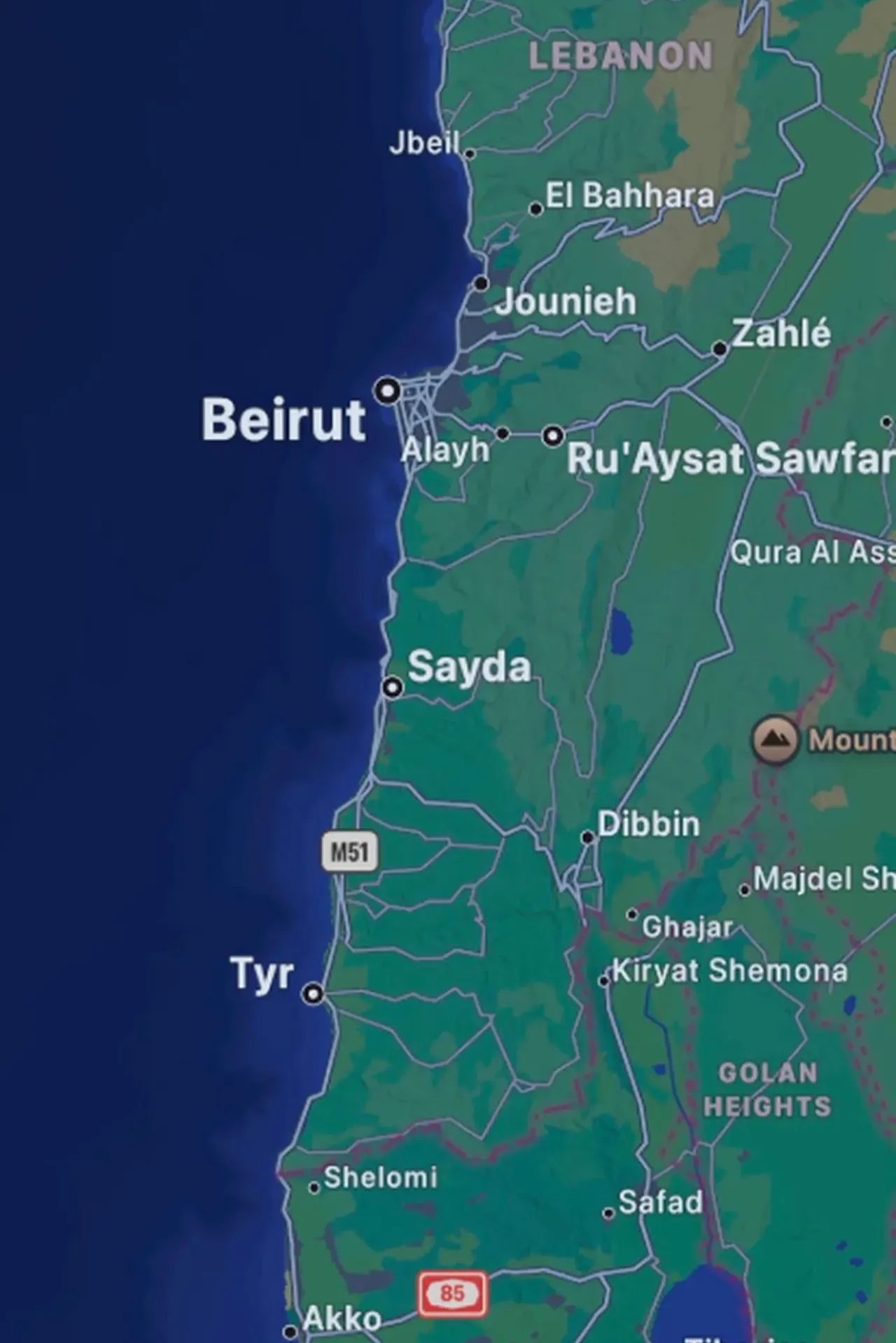 ABDli teknoloji devi Appledan skandal hareket! Harita uygulamasından Lübnandaki köyleri sildi