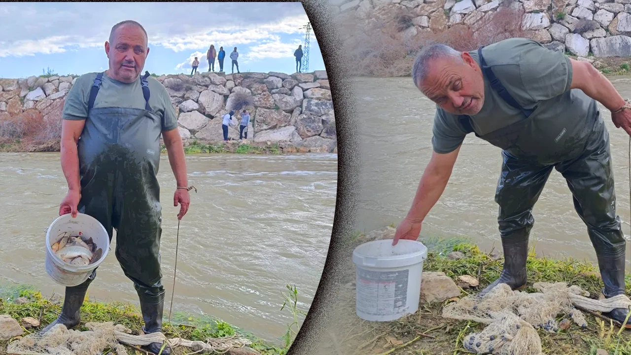 Denizli’de 10 yıl sonra bir ilk! Su akmayan Kufi Çayı’nda balık tuttular