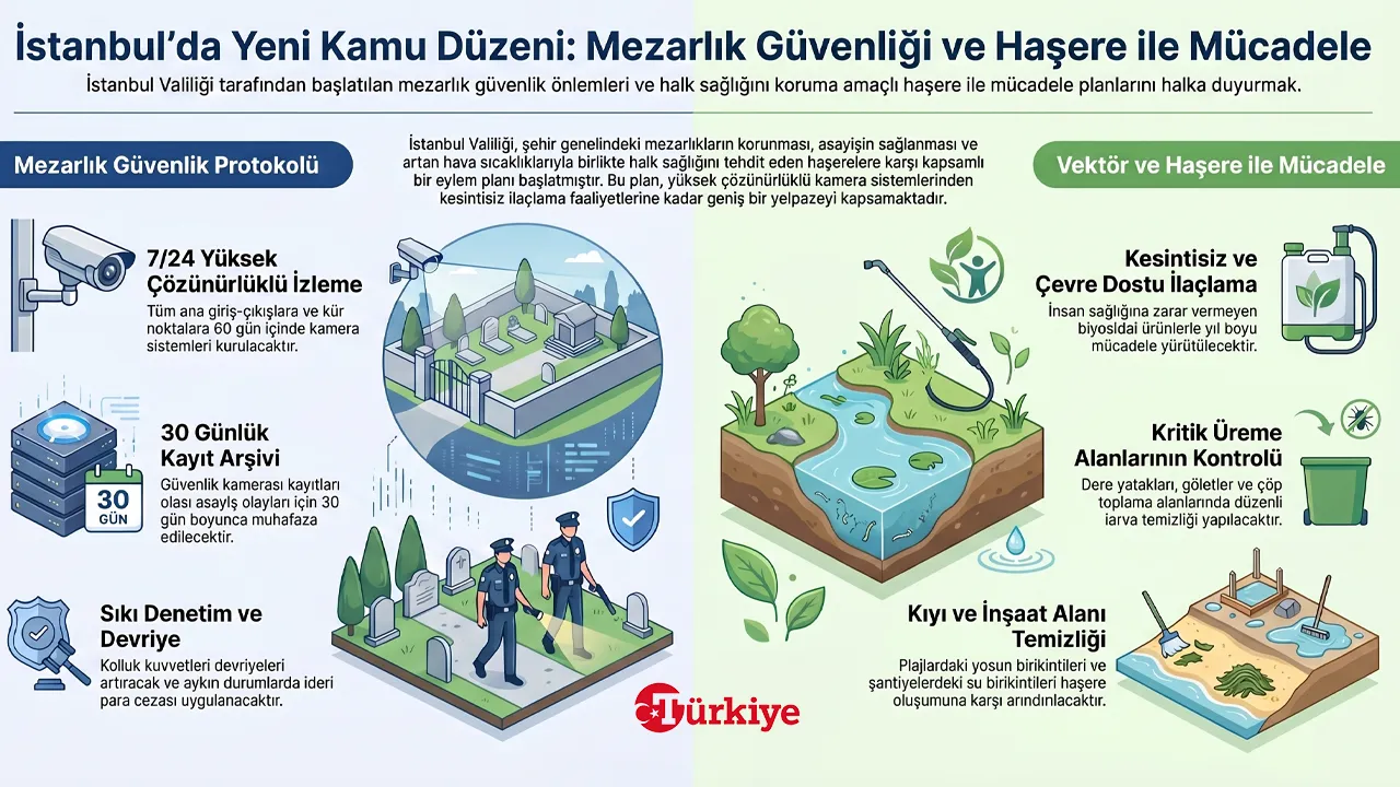 İstanbul’da mezarlıklarda 7/24 kamera dönemi başlıyor! 60 gün İçinde 39 ilçede faaliyete geçecek
