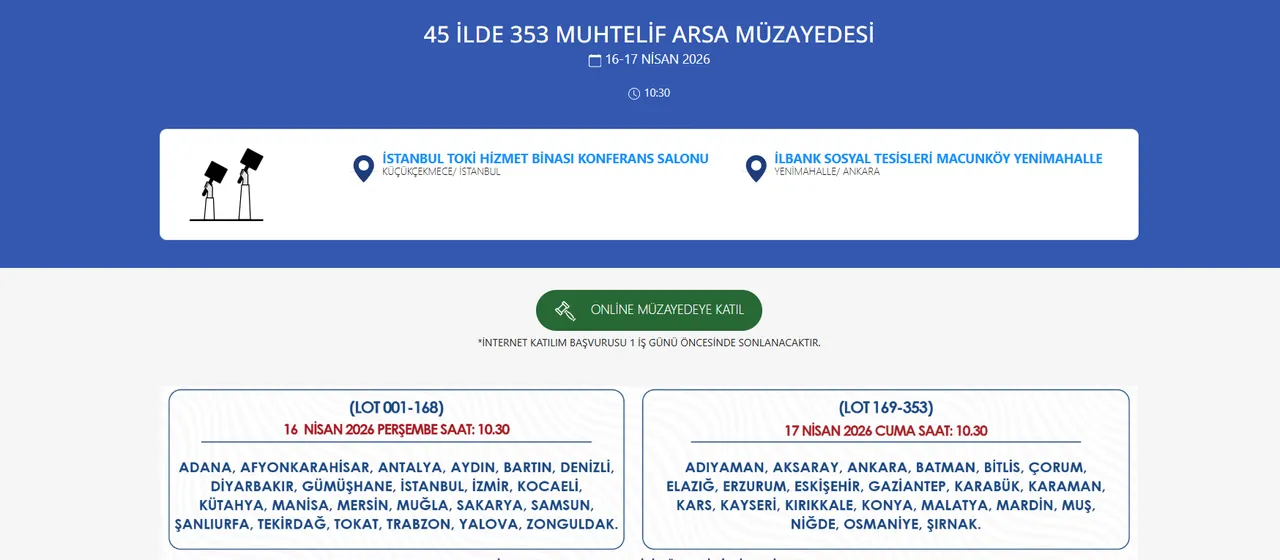 TOKİ arsa satışı ne zaman, hangi illerde olacak? TOKİ arsa satışı ödeme planı