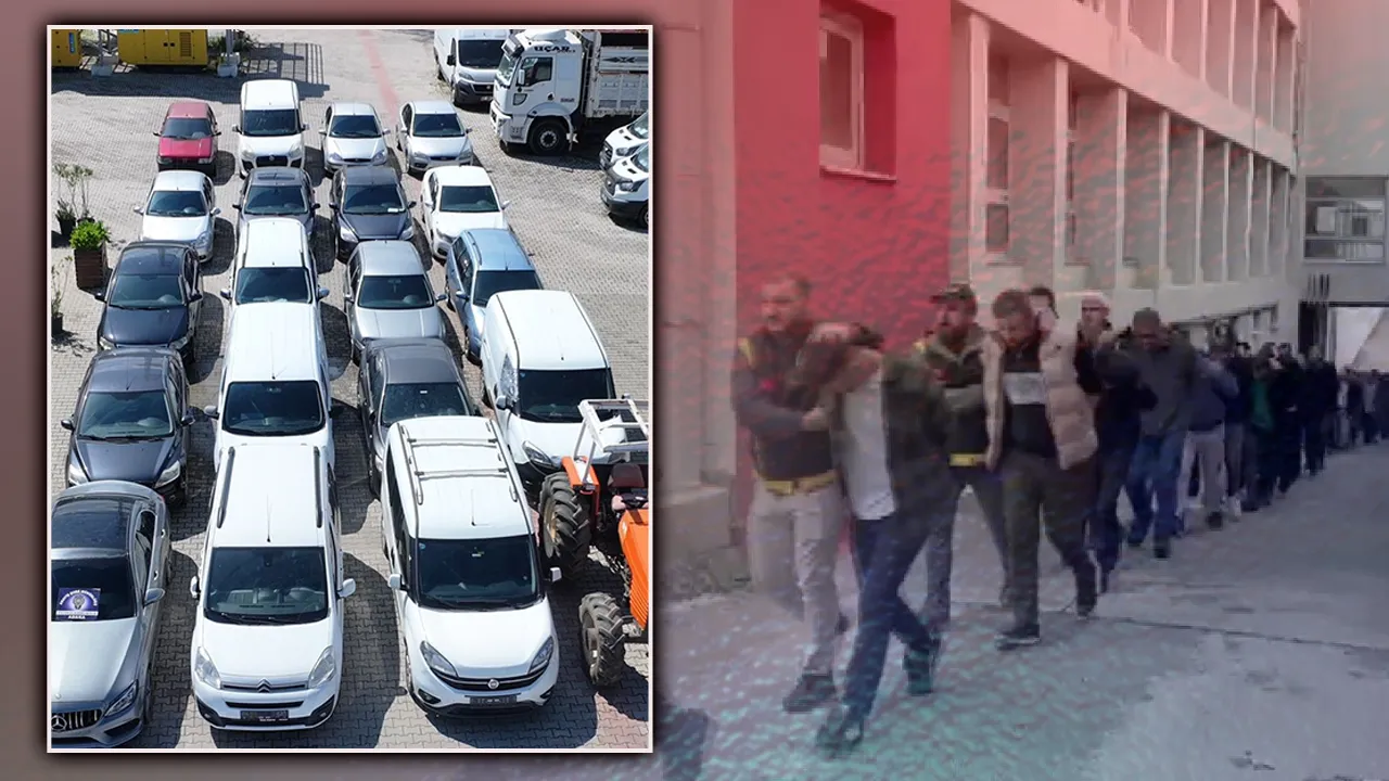 ‘Change araç’ çetesi çökertildi! 47 gözaltı, 15 milyon TL değerinde 129 araca el konuldu