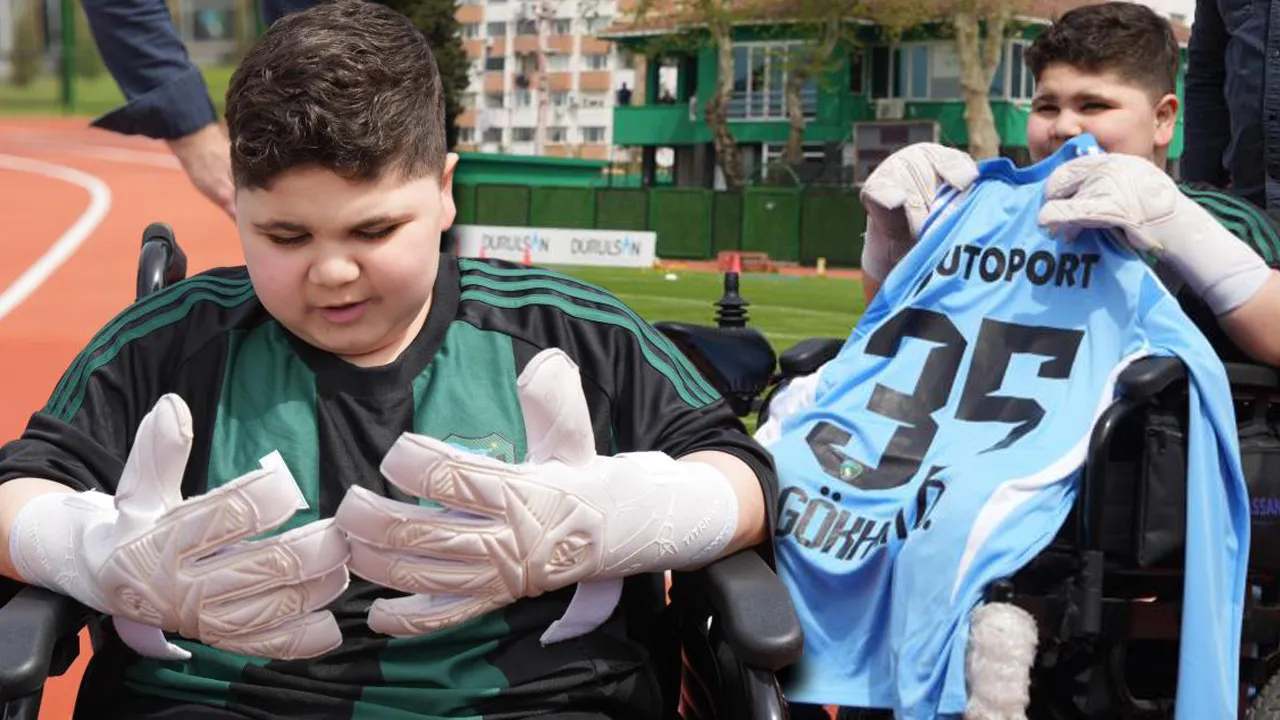 DMD hastası Eray Kıvanç, Kocaelispor idmanında: Forma ve eldiven sürprizi