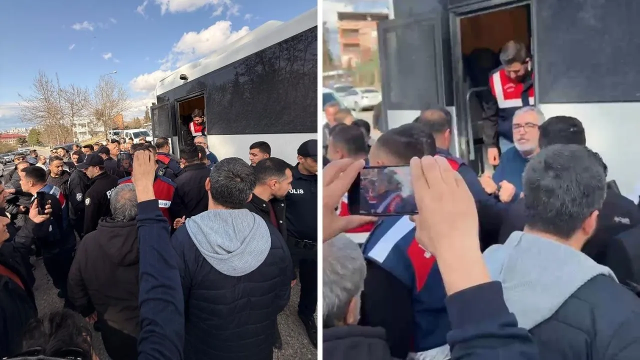 Özel izinle annesinin cenazesine geldi! Fadıl Akgündüz ile ekipler arasında tartışma çıktı