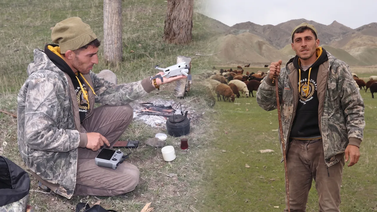 Saksağan kuşu ilham oldu, tüm hayatı değişti! Sürüyü dronla 30 saniyede çeviriyor