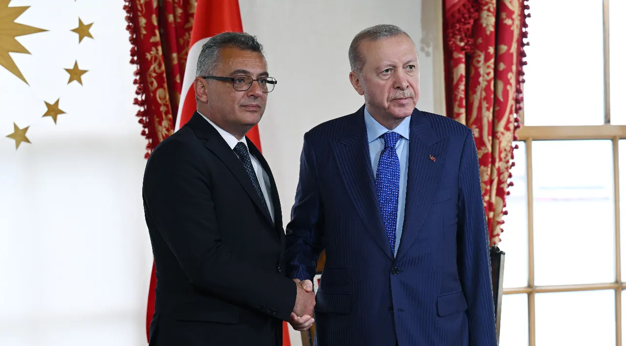 Cumhurbaşkanı Erdoğan, KKTC Cumhurbaşkanı Erhürman ile görüştü