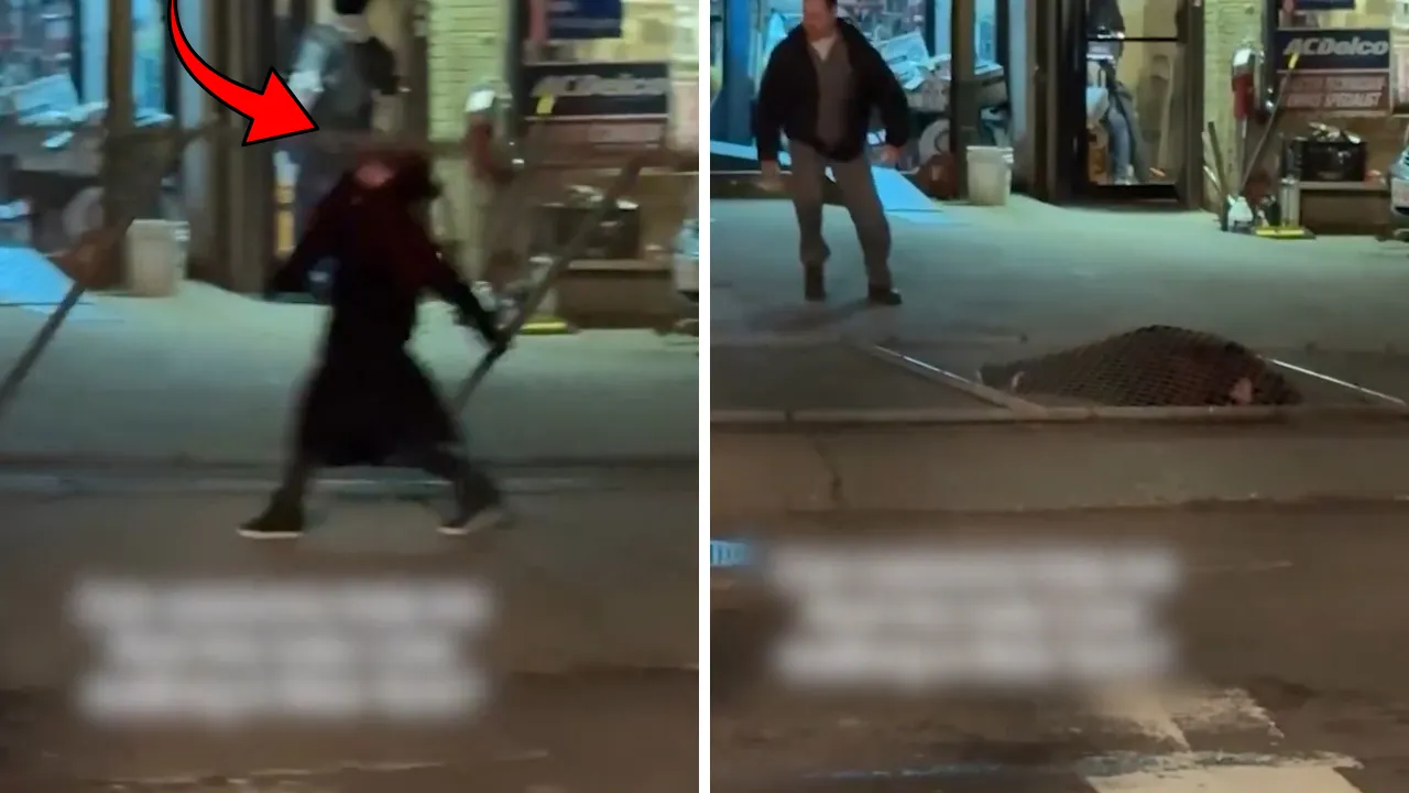 Film setinde facia! Sabitlenmeyen dekor saniyeler içinde üzerine düştü