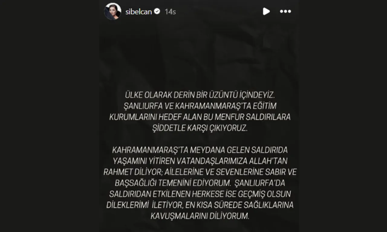 Kahramanmaraş’taki okul saldırısına ünlüler tepki gösterdi