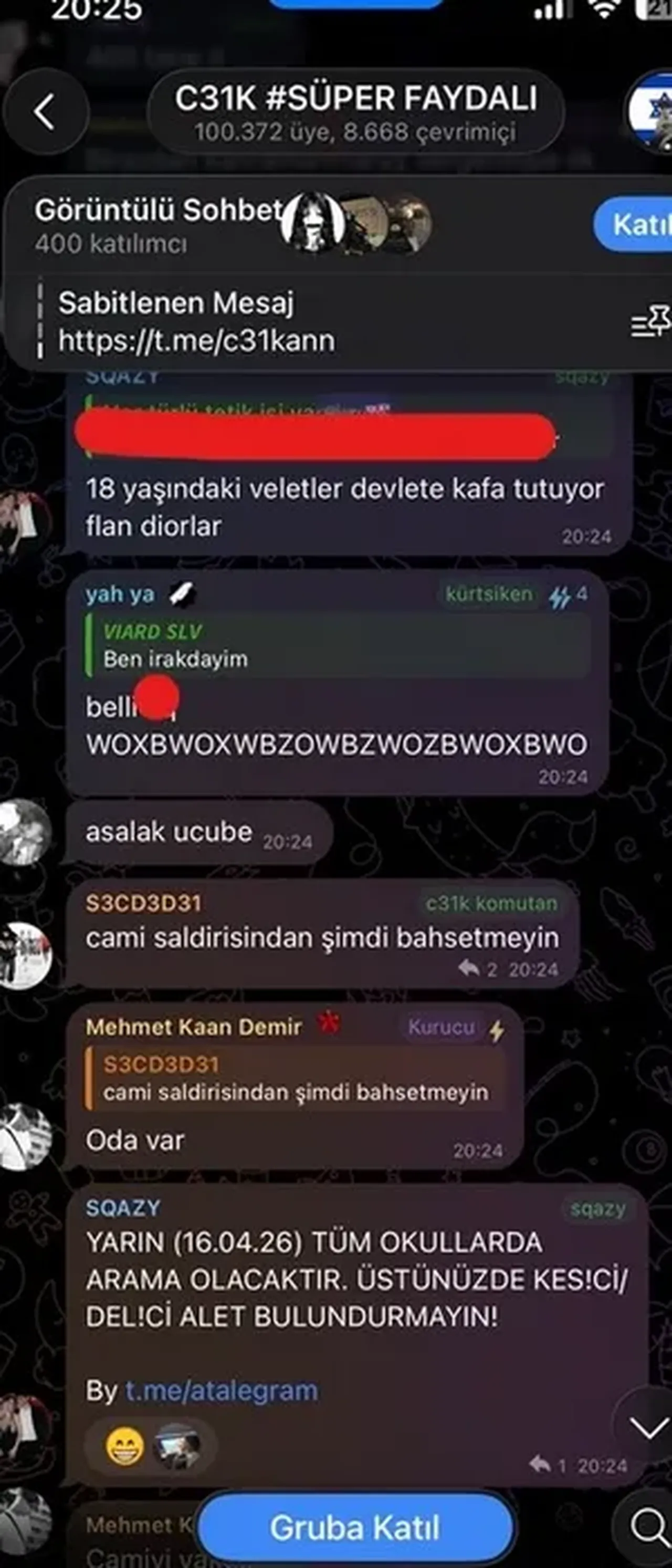 Kan donduran paylaşımlar! 100 bin üyeli C31K grubu kapatıldı