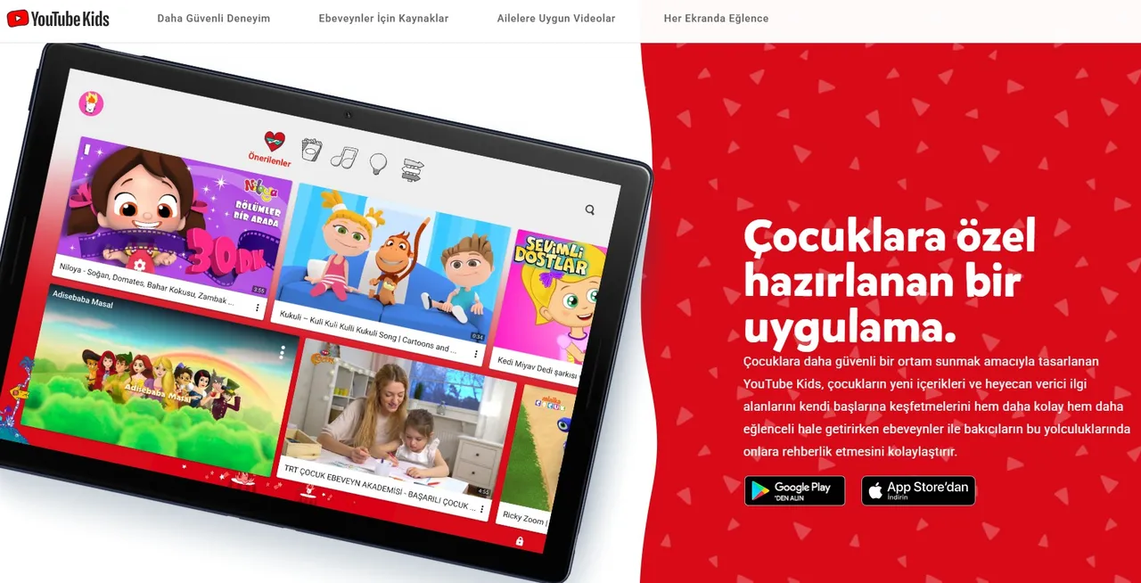 YouTube Kids, dünya genelinde ilk olarak 24 Şubat 2015'te Android ve iOS mobil uygulaması olarak piyasaya sürülmüştü. Türkiye'de ise 23 Nisan Ulusal Egemenlik ve Çocuk Bayramı haftasına özel olarak 20-21 Nisan 2021 tarihlerinde kullanıma açılmıştı.