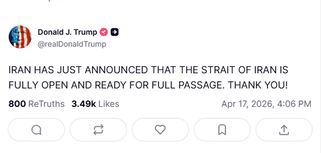 Hürmüz Boğazı açıldı! Trump'tan İran'a teşekkür mesajı