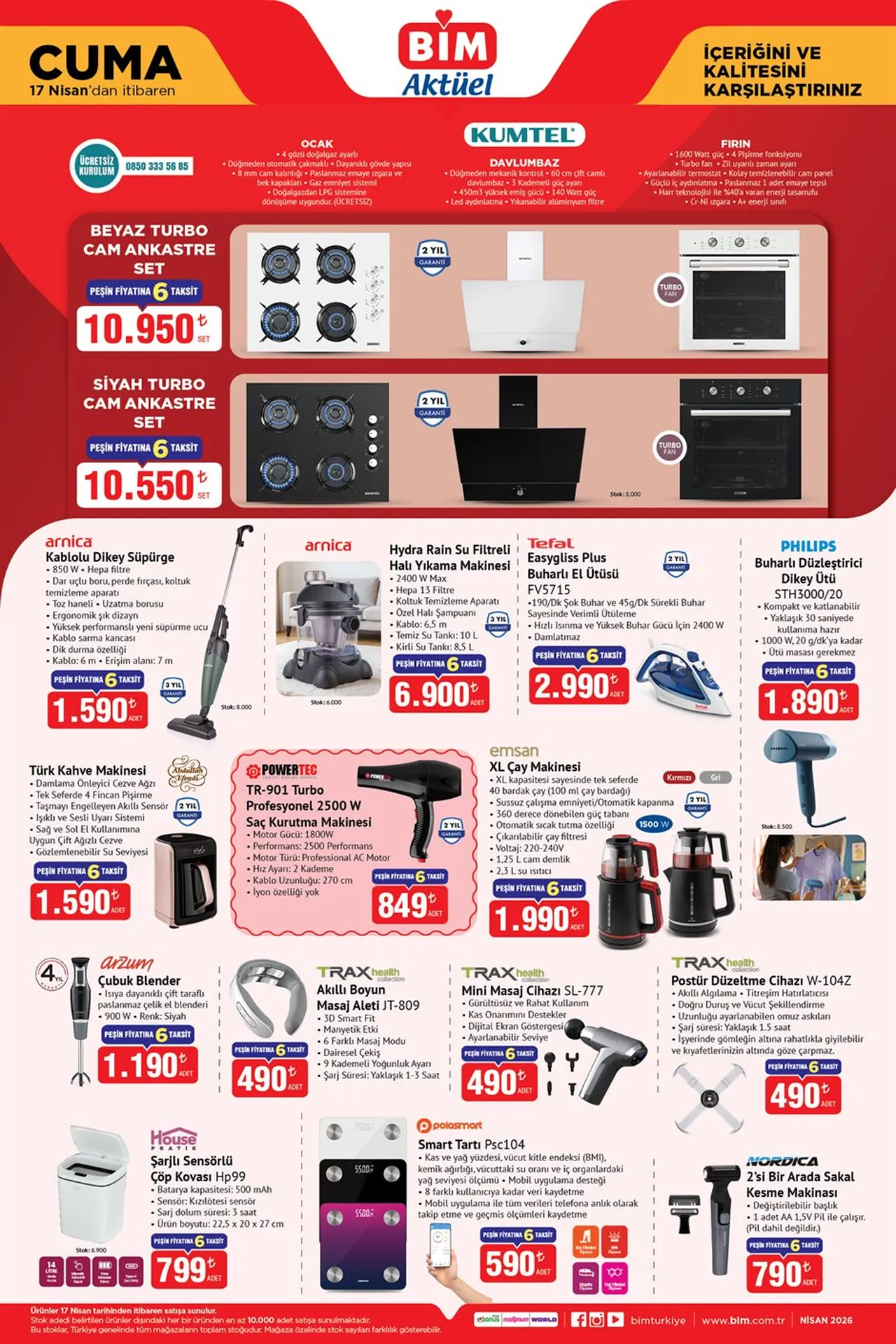 BİM aktüel 17 Nisan 2026 kataloğu güncellendi! BİM'e bugün neler geldi? İşte tam liste...