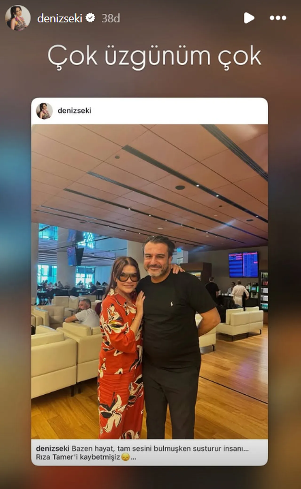 Deniz Seki, Popstar ile ünlenen Rıza Tamer’in ardından üzüntüsünü paylaştı