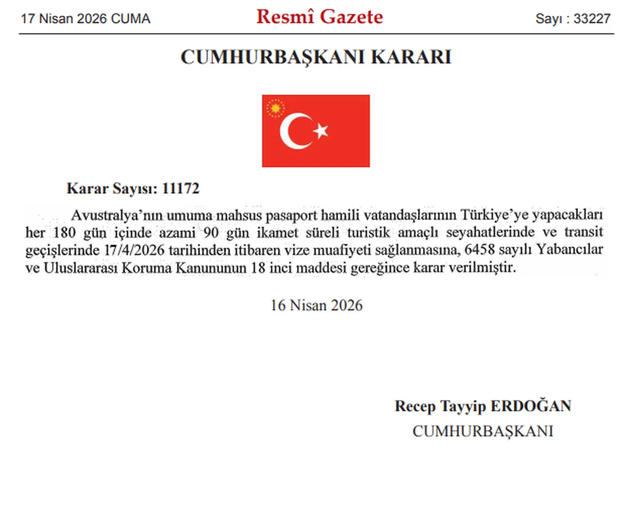 Türkiye kapıları Avustralya'ya açtı! Vize muafiyeti yürürlükte