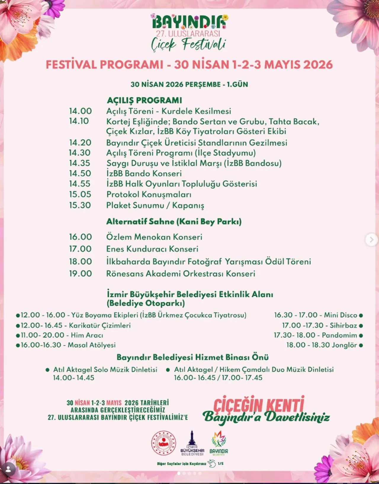 Bayındır çiçek festivali ne zaman? Konser ve etkinlik takvimi açıklandı