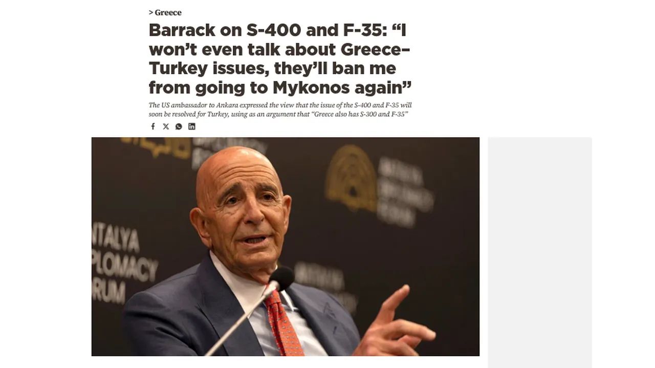 Yunanistan'ın S-400 kozu elinde patladı! ABD Büyükelçisi 'Mikonos’a girmemi yasaklayacaklar' dedi