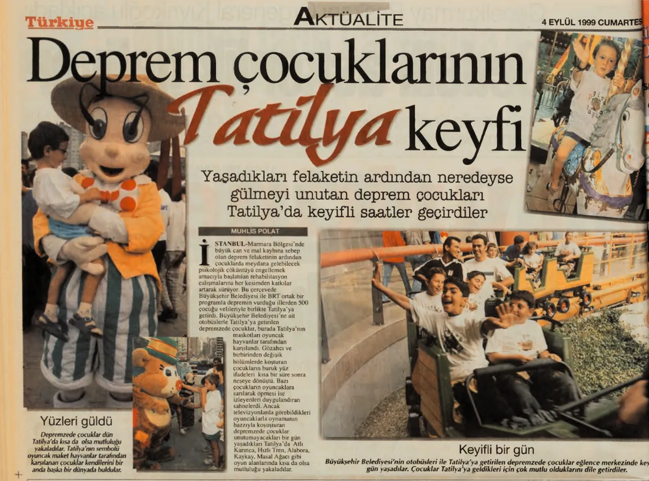 Depremzede çocuklara Tatilya'dan destek