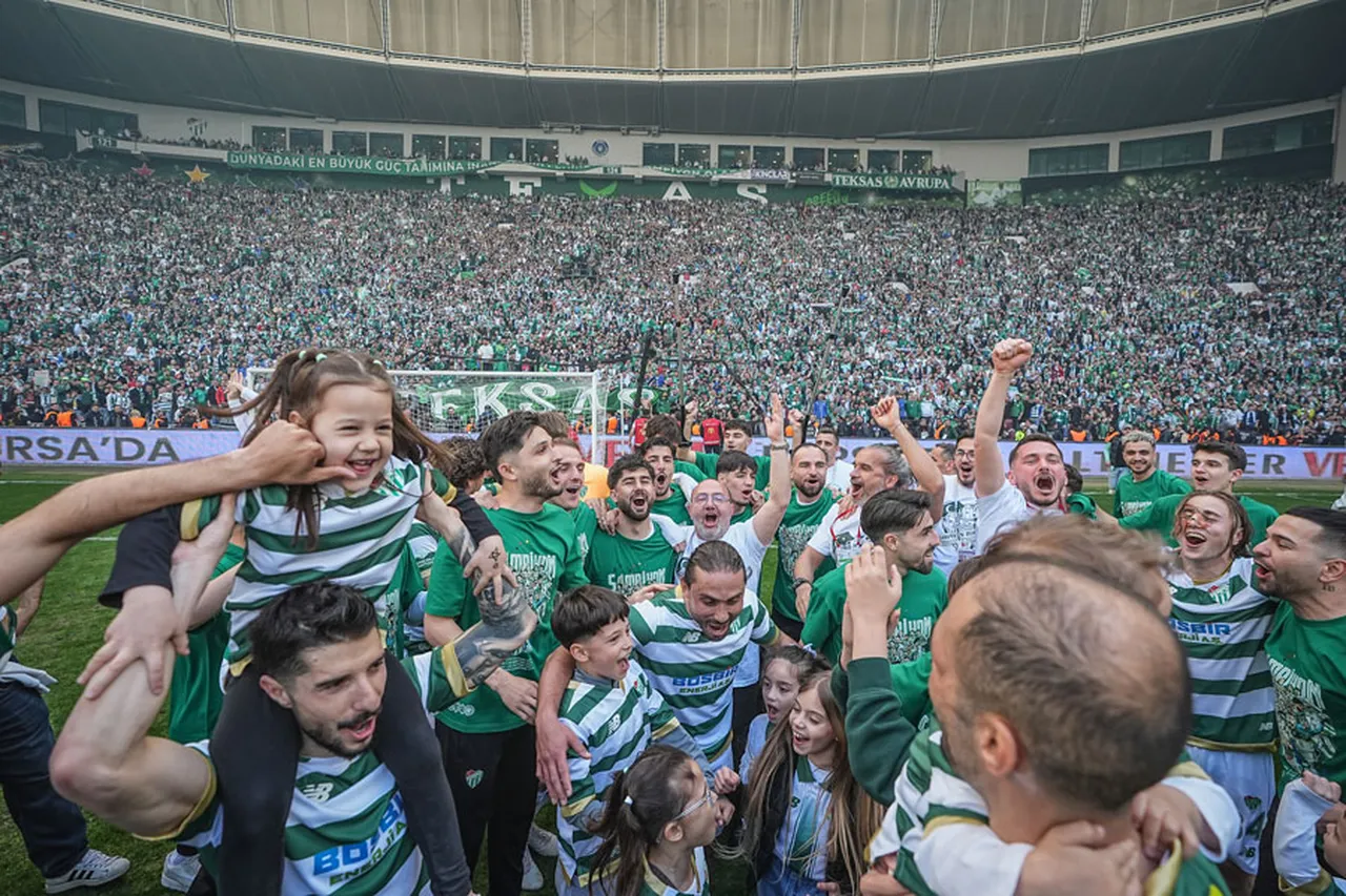 Bursaspor'un şampiyonluk kutlamasından