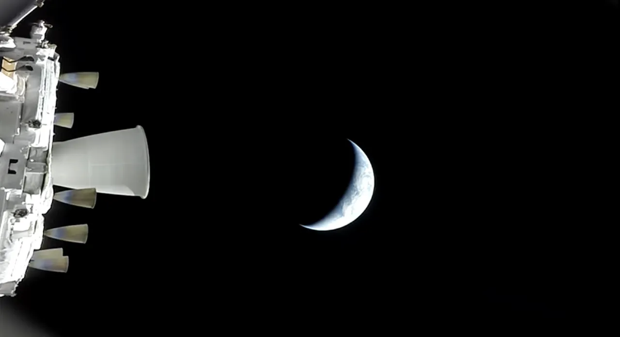 Görüntü NASA YouTube kanalını canlı yayınından alınmıştır. -NASA's Artemis II Live Views from Orion