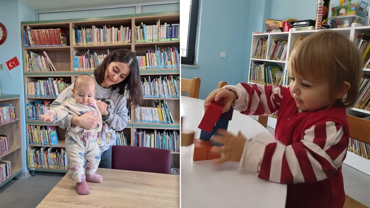Bebekken kütüphaneye üye oldu, ekransız evde kitaplarla büyüyor