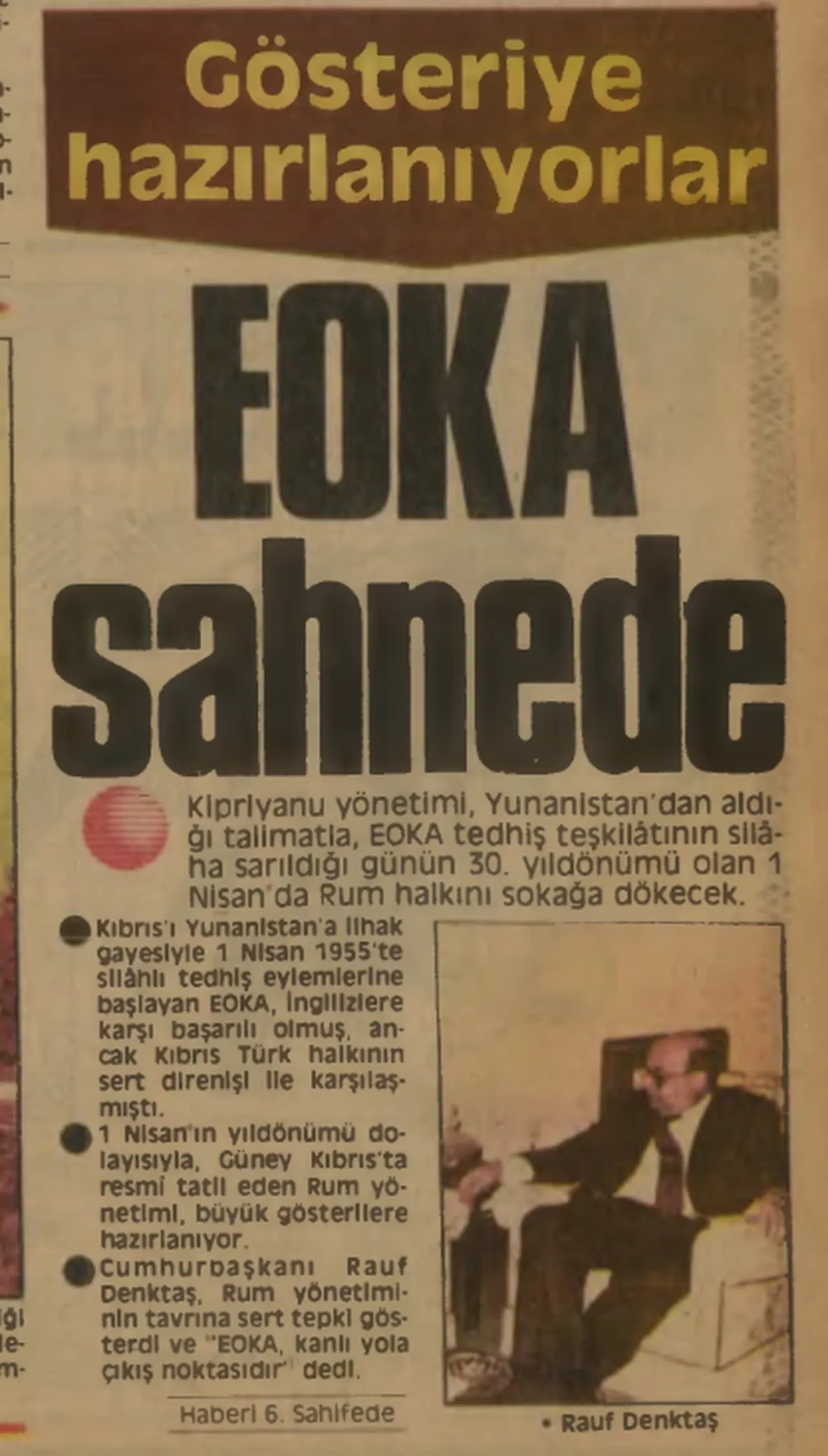 25 Mart 1985 tarihli bir haber - Türkiye gazetesi