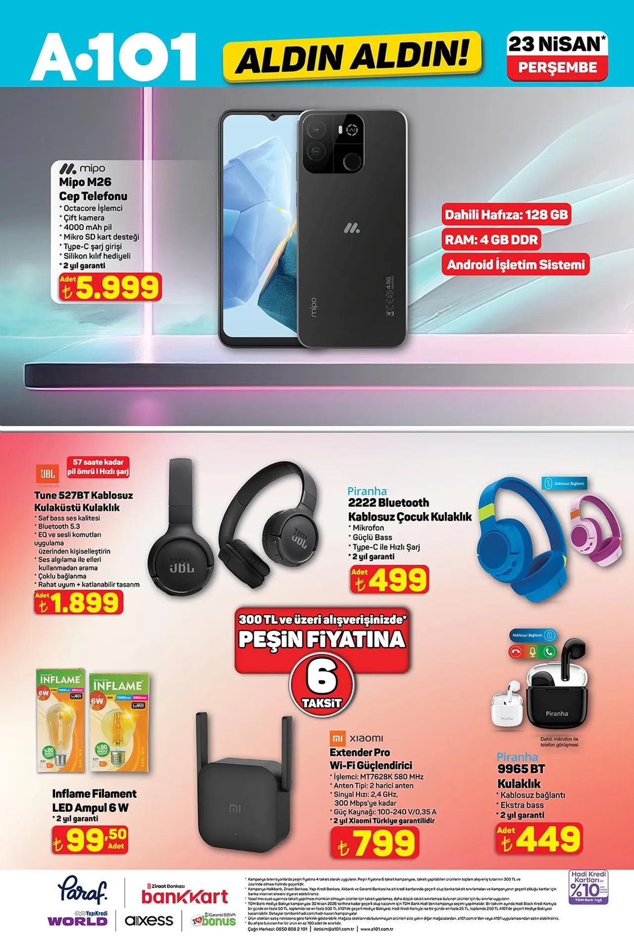 A101 kataloğu güncellendi! 23 Nisan'a özel ürünler, motosiklet, buharlı temizleyici ve daha fazlası geliyor