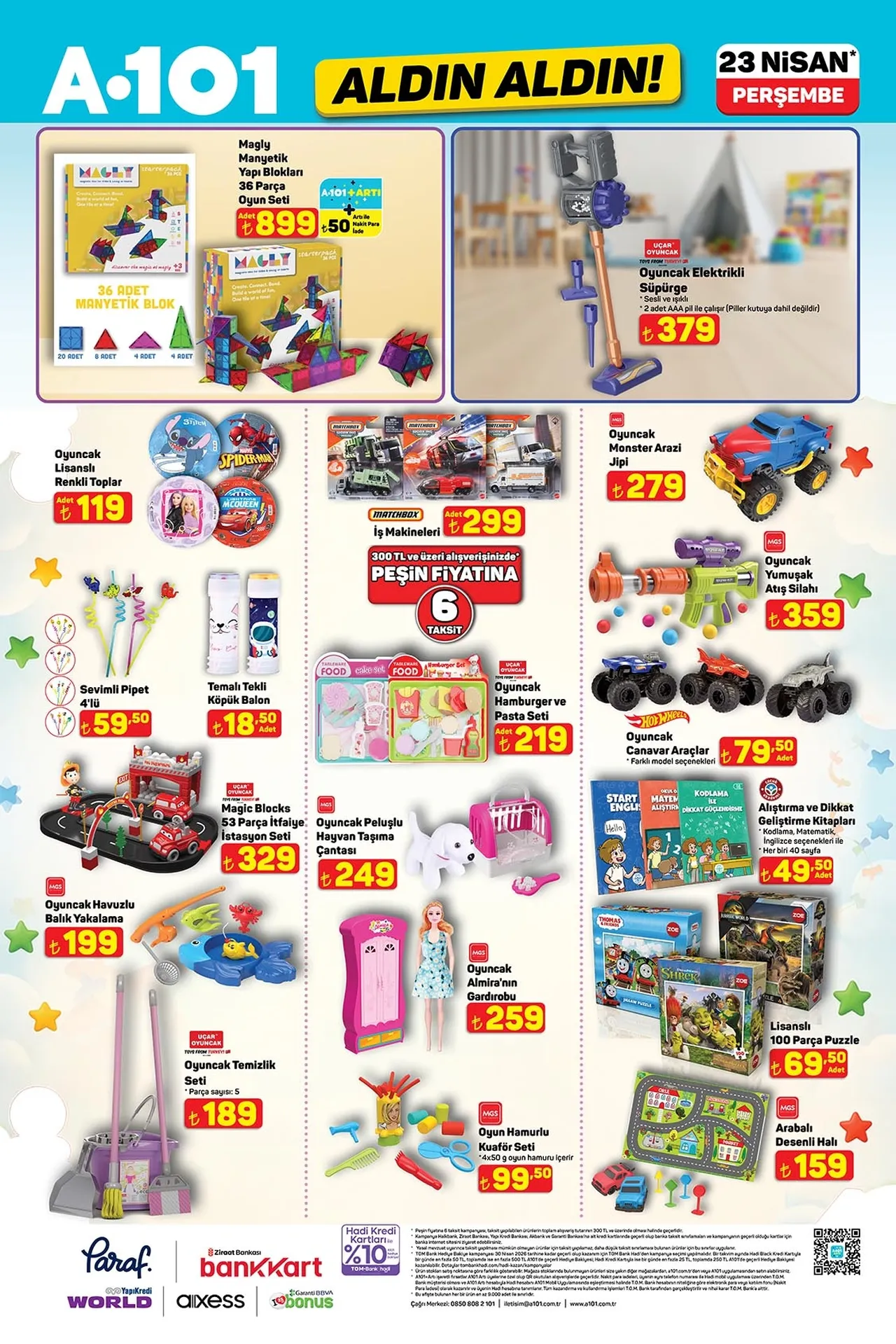 A101 kataloğu güncellendi! 23 Nisan'a özel ürünler, motosiklet, buharlı temizleyici ve daha fazlası geliyor