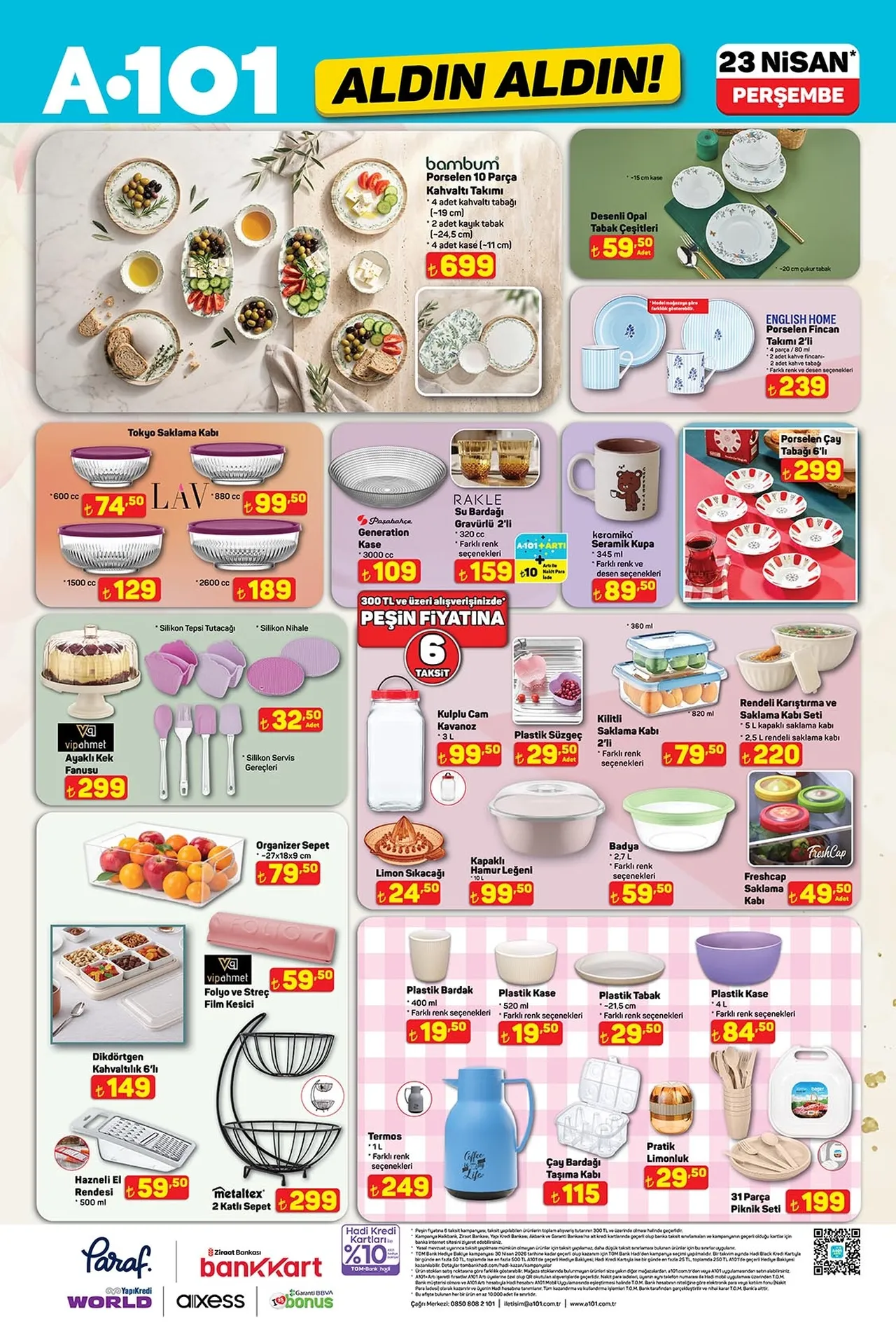 A101 kataloğu güncellendi! 23 Nisan'a özel ürünler, motosiklet, buharlı temizleyici ve daha fazlası geliyor
