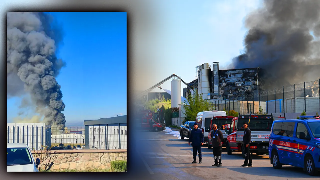 Ankara'da boya fabrikasında yangın paniği! Müdahale sürüyor