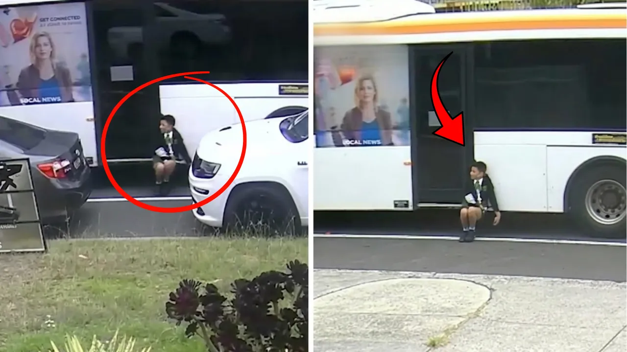 Avustralya'da pes dedirten dakikalar! Otobüsün kapısına sıkışan çocuk metrelerce sürüklendi