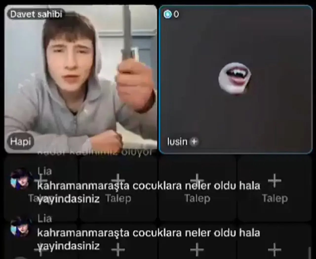 Tiktokta bir rezalet daha! Elinde bıçakla izleyenleri tehdit etti:  Türbanlı annenizin kafasını keserim