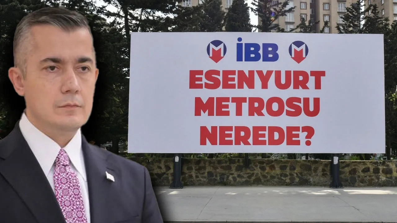 Belediye'den İBB'ye pankartlı soru: Esenyurt metrosu nerede?