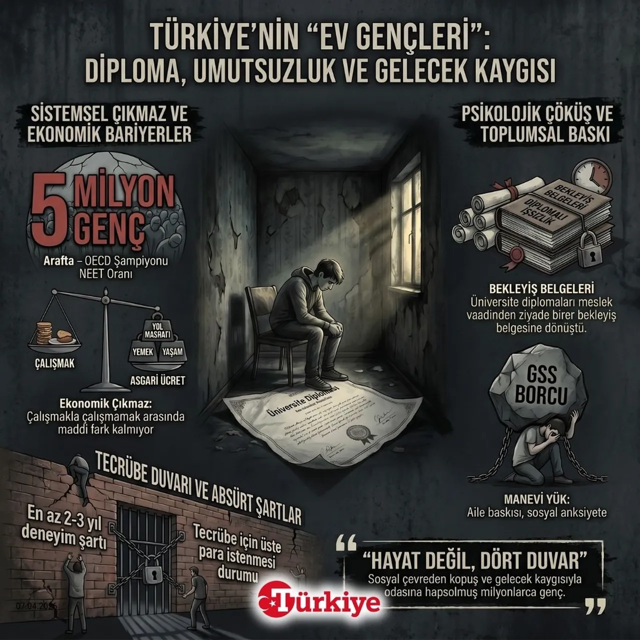 Türkiye'nin 'Ev Gençleri': Diploma, umutsuzluk ve gelecek kaygısı