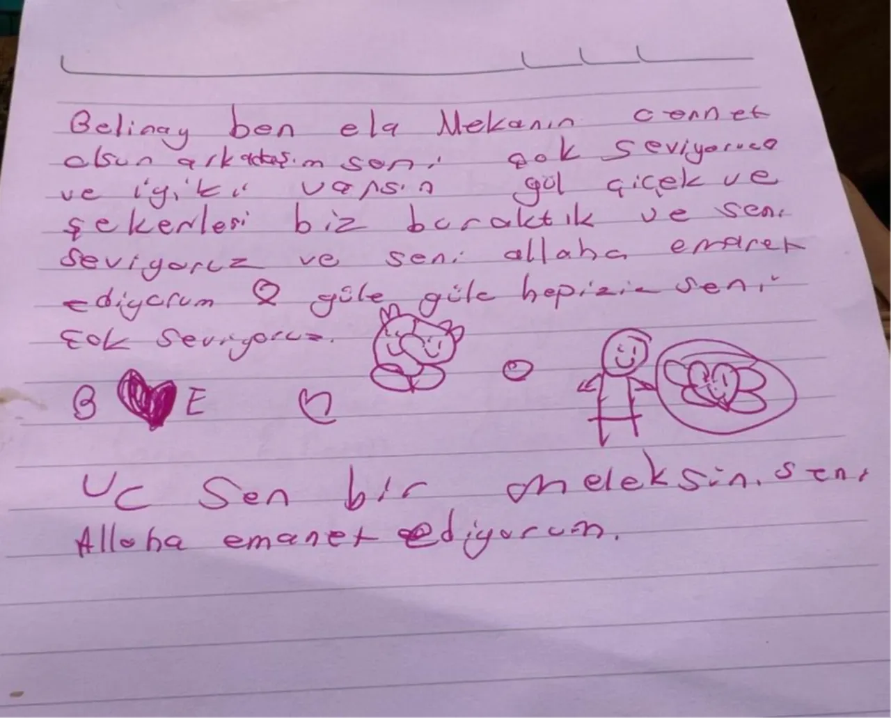 Saldırıda ölen öğrenciler için kabirde hüzünlü mesajlar: Melek olan arkadaşlarına sarıl!